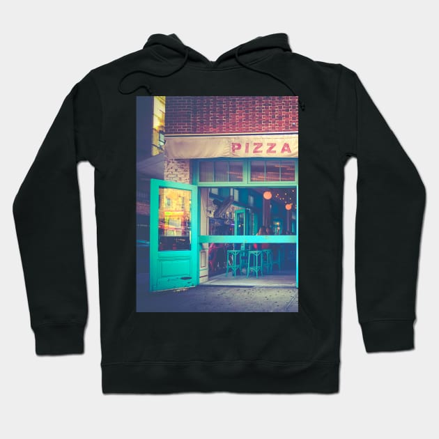 Pizza Beach Manhattan NYC Hoodie by eleonoraingrid